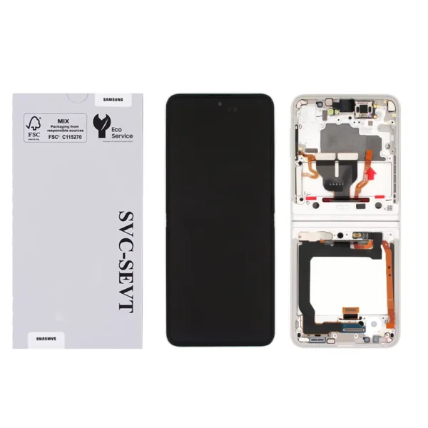 Genuine LCD Screen For Samsung Galaxy Z FLIP 3 (F711) With Frame and  Touchpad - Cream  (GH82-27244C)