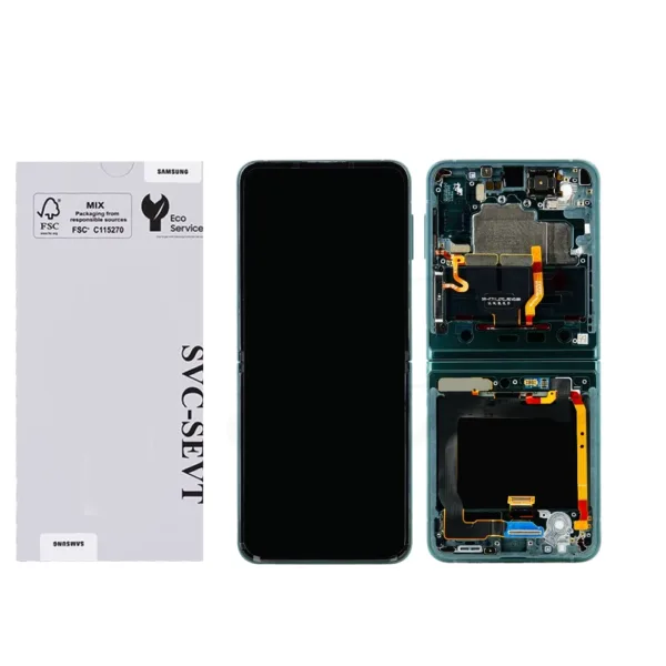 Genuine LCD Screen For Samsung Galaxy Z FLIP 3 (F711) With Frame and  Touchpad - Green  (GH82-27244B)