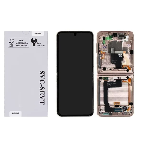 Genuine LCD Screen For Samsung Galaxy Z FLIP 4 (F721) With Frame and  Touchpad - Gold  (GH82-30238G)