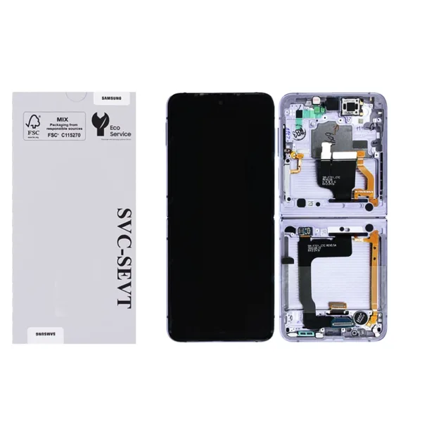 Genuine LCD Screen For Samsung Galaxy Z FLIP 4 (F721) With Frame and  Touchpad - Bora Purple  (GH82-30238B/GH82-30239B/GH82-29441B)