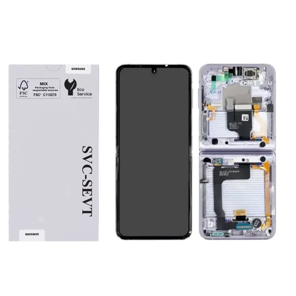 Genuine LCD Screen For Samsung Galaxy Z FLIP 4 (F721) With Frame and  Touchpad - White (GH82-30238F)
