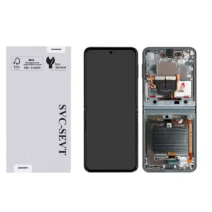 Genuine LCD Screen For Samsung Galaxy Z Flip 3 (F711) With Frame and Touchpad - Silver  (GH82-27443E)