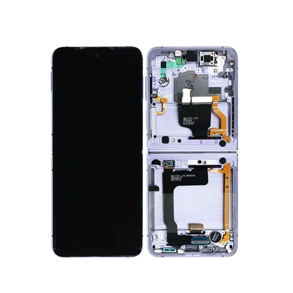 Genuine LCD Screen For Samsung Galaxy Z Flip 4 (F721) With Frame & Touchpad - Purple (Pull Out)