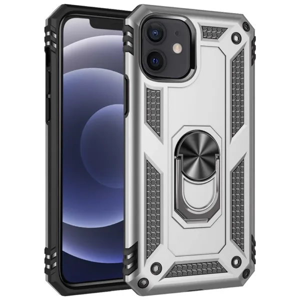 iphone 12 mini silver ring armor case iShine Trade T/A Boltify Limited