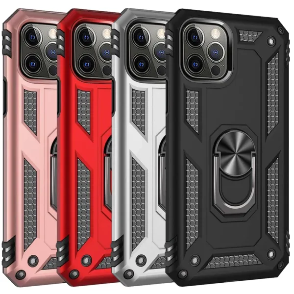Slim Shockproof Ring Armor Case For iPhone 12 / 12 Pro