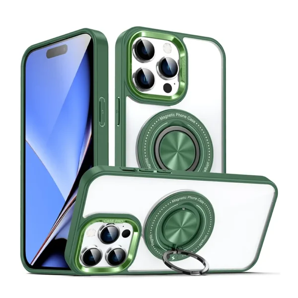 10D Shadow Magsafe Case For iPhone 14 Pro 15 Pro Green