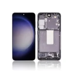 124A Replacement OLED LCD Screen For Samsung Galaxy S23 (S911B) Black With Frame