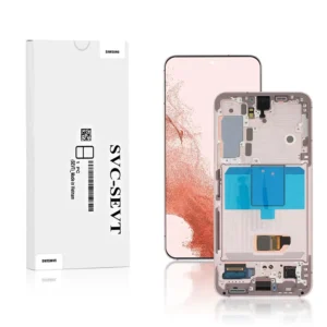 Genuine LCD Screen For Samsung Galaxy S22 5G (S901B) With Frame and Touchpad - Pink Gold (GH82-27521D/GH82-27520D)