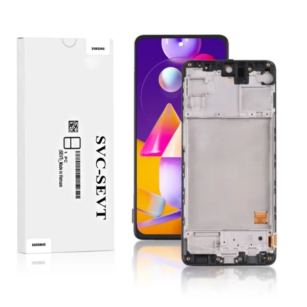 Genuine LCD Screen For Samsung Galaxy M31s (M317) With Frame & Touchpad - Black  (GH82-23774A)