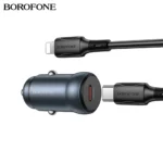 1B BOROFONE BZ32 PD30W Car Charger Set With USB C To Lightning Cable