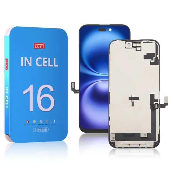 ZY HD+ Incell iPhone 16 LCD Module Display and Touch Screen Digitizer Assembly