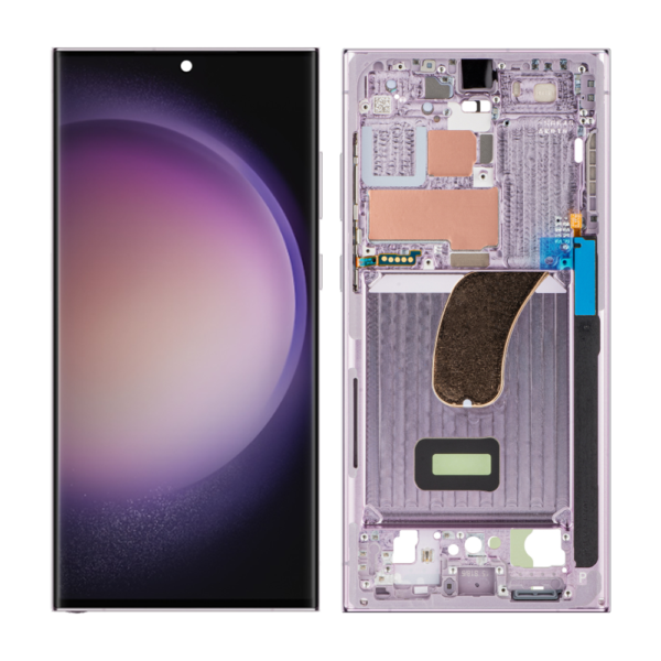 OLED LCD Screen For Samsung Galaxy S23 Ultra (S918) Pink - With Frame