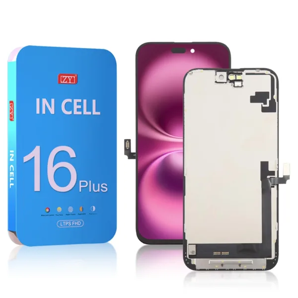 ZY HD+ Incell iPhone 16 Plus LCD Module Display and Touch Screen Digitizer Assembly