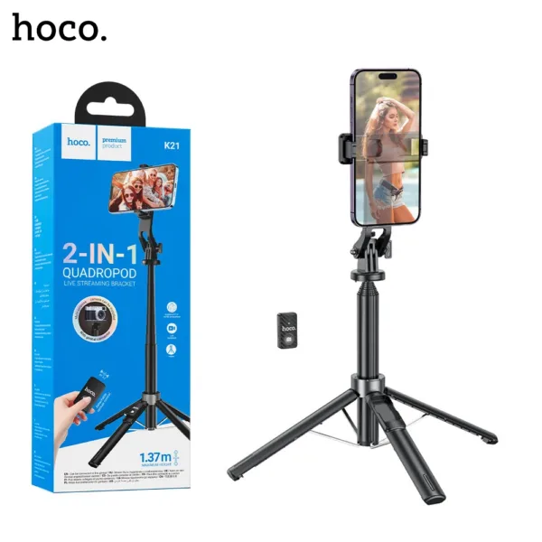 HOCO K21 2in1 Quadropod Live Streaming Bracket