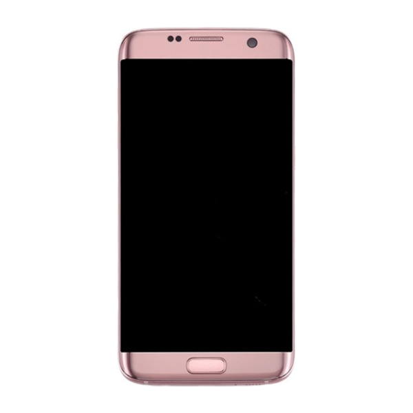 34C OLED LCD Screen For Samsung Galaxy S7 Edge G935 Pink With Frame iShine Trade T/A Boltify Limited