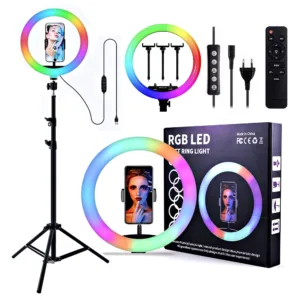 RL-10 RGB 10 inch Multi Colour Soft Ring Light With Tripod