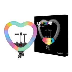 ZB-RGB48 19 inch Multi Colour Heart Shaped Soft Ring Light With Tripod