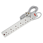 51A DAEWOO 6 Way with 2M Cable Power Extension Lead