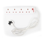 53B DAEWOO 4 Way with 2M Cable Power Extension Lead