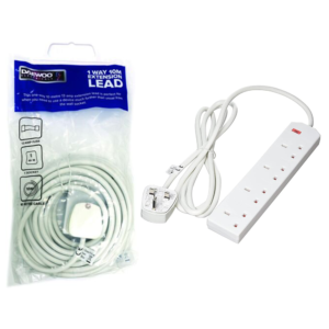 DAEWOO 4 Way with 10M Cable Power Extension Lead