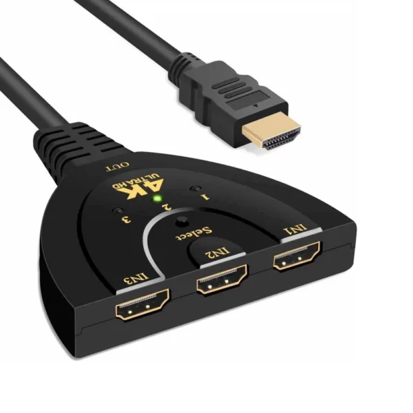 3 in 1 HDMI Input 4K x 2K HDTV Pigtail Swtich Adapter