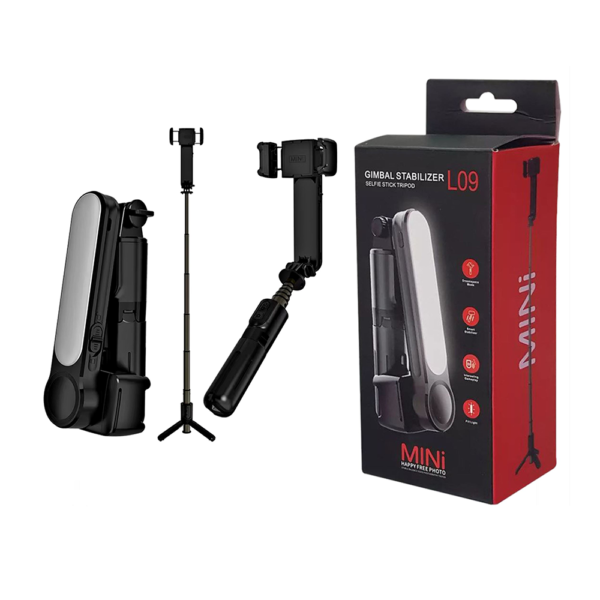 9A L09 Gimbal Stabilizer Foldable Wireless Bluetooth Selfie Stick Tripod iShine Trade T/A Boltify Limited
