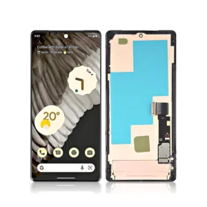 Replacement LCD Screen Display Touch and Digitizer Assembly For Google Pixel 7 Pro With Frame - Black
