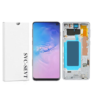 Genuine LCD Screen For Samsung Galaxy S10 (G973B) With Frame and Touchpad - Prism White  (GH82-18835B)