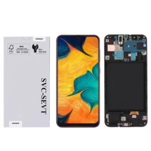 Genuine LCD Screen For Samsung Galaxy A30 (A305) With Frame and Touchpad - Black  (GH82-19725A)