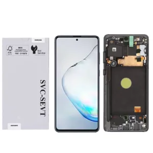 Genuine LCD Screen For Samsung Galaxy Note 10 Lite (N770) With Frame & Touchpad - Black  (GH82-22055A)