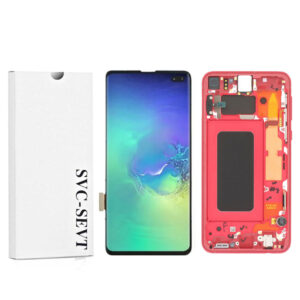 Genuine LCD Screen For Samsung Galaxy S10 Plus (G975) With Frame and Touchpad - Red  (GH82-18849H)