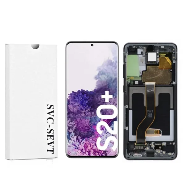 Genuine LCD Screen For Samsung Galaxy S20 Plus 5G (S986) With Frame and Touchpad - Black  (GH82-31442A)
