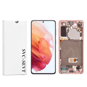 Genuine LCD Screen For Samsung Galaxy S21 5G (G991B) With Frame and Touchpad - Phantom Pink  (GH82-27255D)