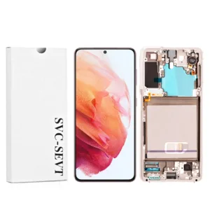 Genuine LCD Screen For Samsung Galaxy S21 5G (G991B) With Frame and Touchpad - Phantom White  (GH82-27256C)
