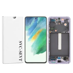 Genuine LCD Screen For Samsung Galaxy S21 FE 5G (G990B) With Frame and Touchpad - Lavender  (GH82-26420D)