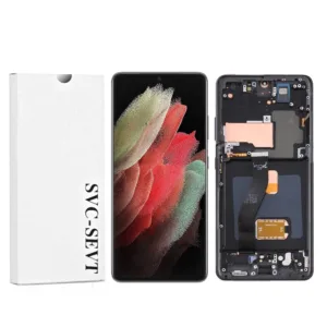 Genuine LCD Screen For Samsung Galaxy S21 Ultra 5G (G998B) With Frame and Touchpad - Phantom Black  (GH82-26036A)