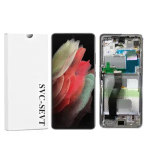 Genuine LCD Screen For Samsung Galaxy S21 Ultra 5G (G998B) With Frame and Touchpad - Phantom Silver  (GH82-26036B)