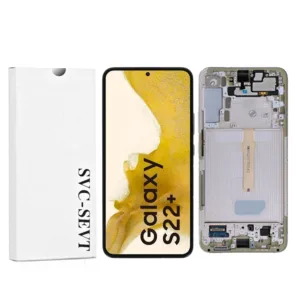 Genuine LCD Screen For Samsung Galaxy S22 Plus 5G (S906B) With Frame and Touchpad - White  (GH82-27501B)
