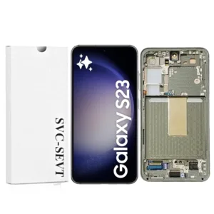 Genuine LCD Screen For Samsung Galaxy S23 (S911B) With Frame and Touchpad - Green  (GH82-30481C)