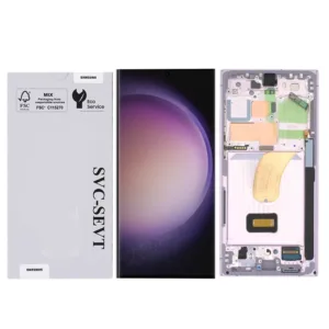 Genuine LCD Screen For Samsung Galaxy S23 Ultra (S918B) With Frame and Touchpad - Lavender  (GH82-30465D)