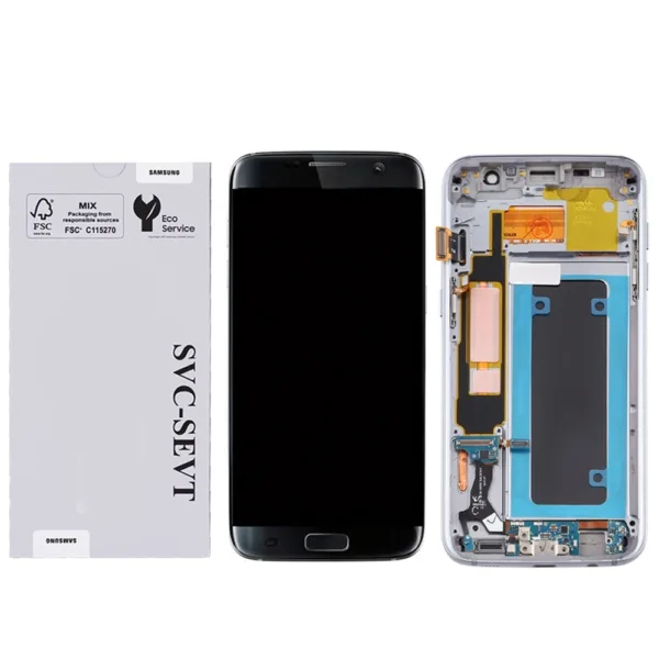 Genuine LCD Screen For Samsung Galaxy S7 Edge (G935) With Frame and Touchpad - Black  (GH97-18533A)