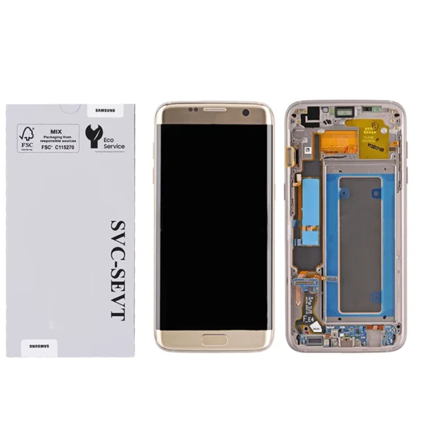 Genuine LCD Screen For Samsung Galaxy S7 Edge (G935) With Frame and  Touchpad - Gold  (GH97-18533C)