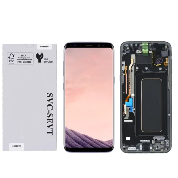 Genuine LCD Screen For Samsung Galaxy S8 (G950) With Frame and Touchpad - Black  (GH97-20457A)