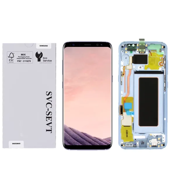 Genuine LCD Screen For Samsung Galaxy S8 (G950) With Frame and  Touchpad - Blue  (GH97-20457D)