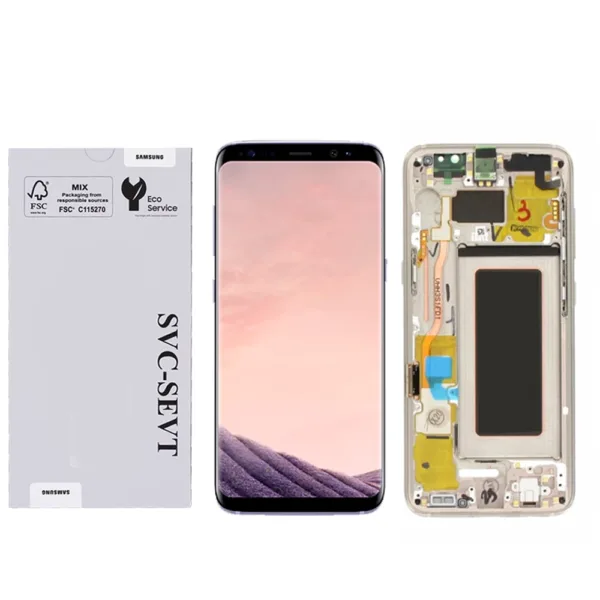 Genuine LCD Screen For Samsung Galaxy S8 (G950) With Frame and  Touchpad - Maple Gold  (GH97-20457F)