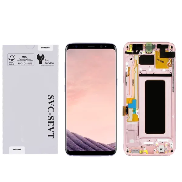 Genuine LCD Screen For Samsung Galaxy S8 (G950) With Frame and  Touchpad - Rose Pink  (GH97-20457E)
