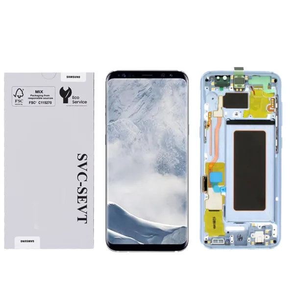 Genuine LCD Screen For Samsung Galaxy S8 Plus (G955) With Frame and  Touchpad - Coral Blue  (GH97-20470D)