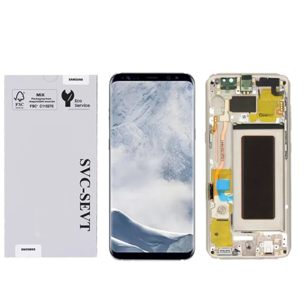 Genuine LCD Screen For Samsung Galaxy S8 Plus (G955) With Frame and  Touchpad - Maple Gold  (GH97-20470F)