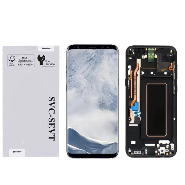 Genuine LCD Screen For Samsung Galaxy S8 Plus (G955) With Frame and  Touchpad - Midnight Black  (GH97-20470A)