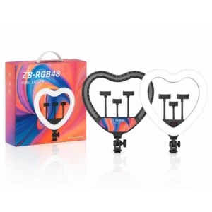 ZB-RGB48 19 inch Multi Colour Heart Shaped Soft Ring Light With Tripod